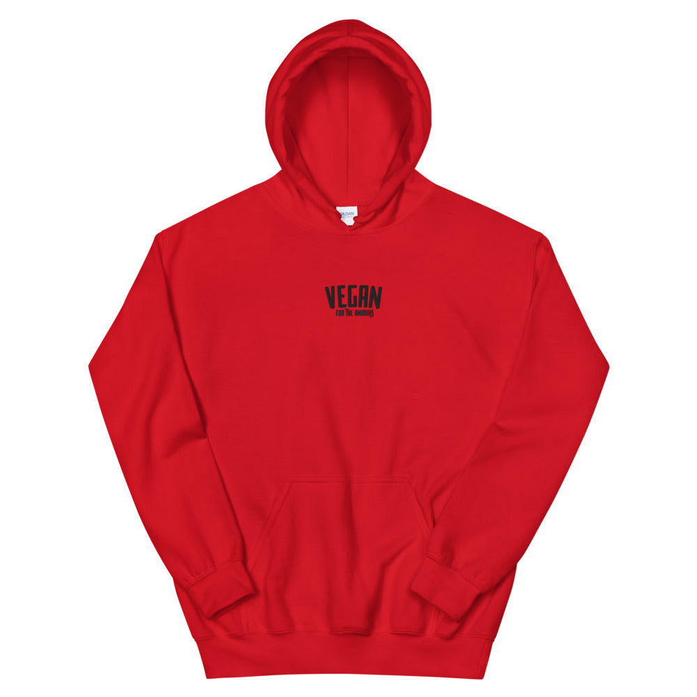 VEGAN For The Animals Unisex Embroidered Hoodie