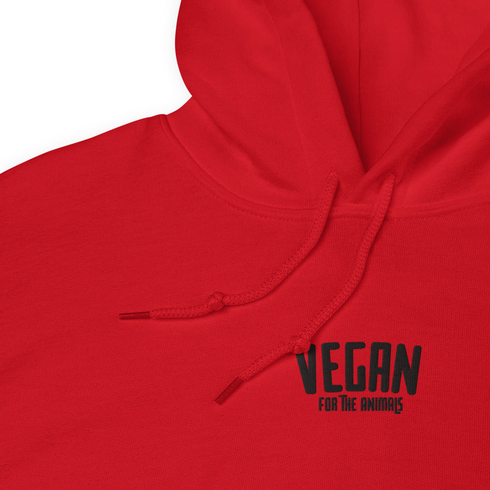 VEGAN For The Animals Unisex Embroidered Hoodie