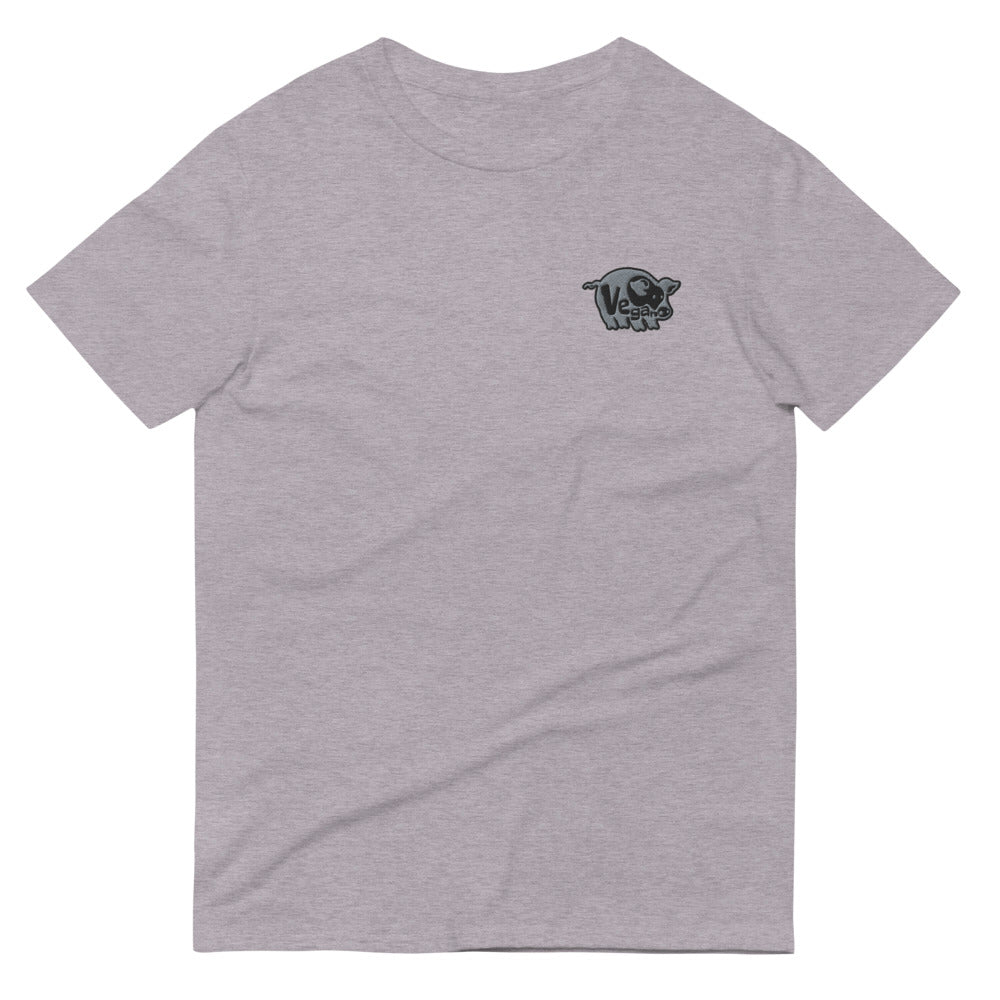 VEGAN Unisex Embroidered Short-Sleeve T-Shirt