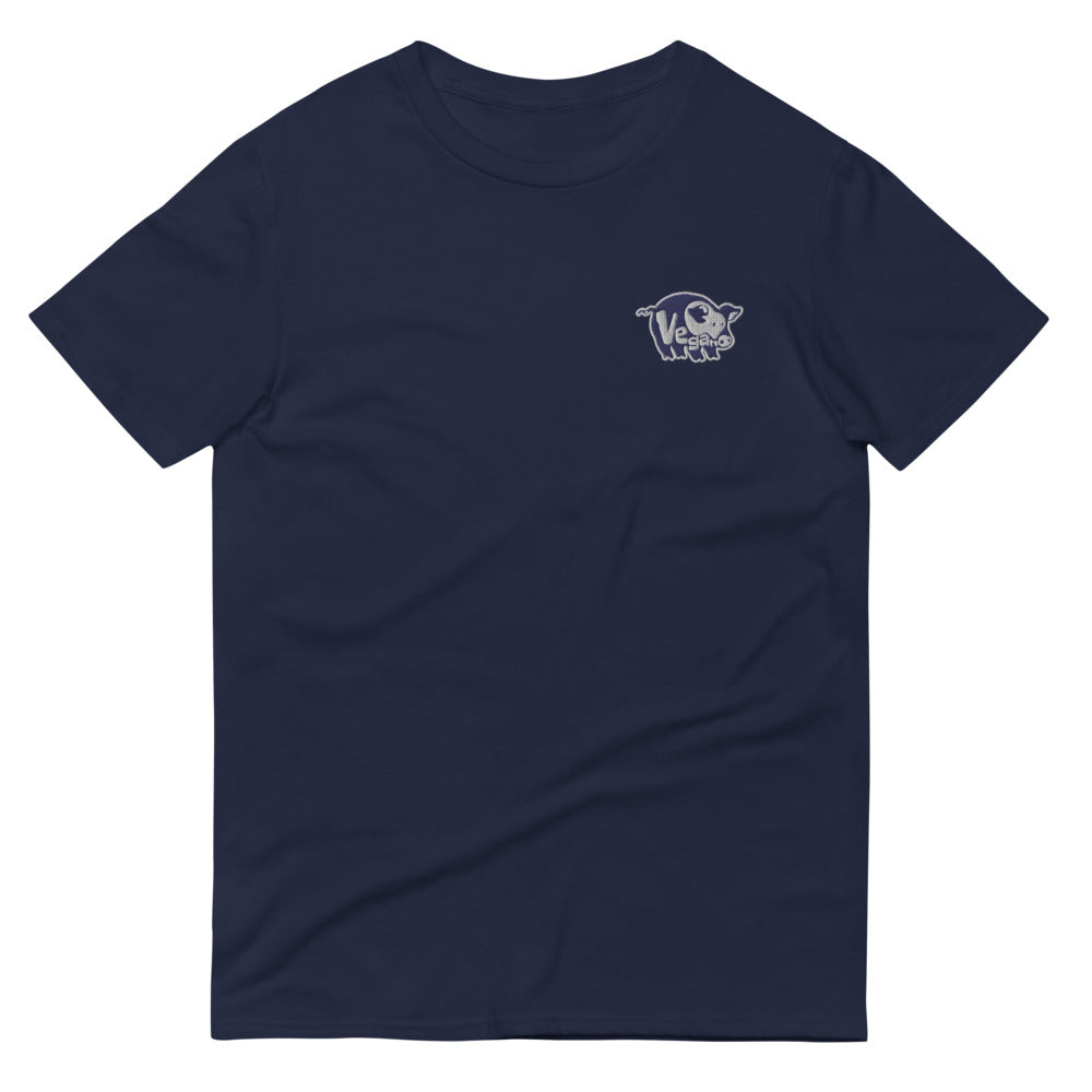 VEGAN Unisex Embroidered Short-Sleeve T-Shirt