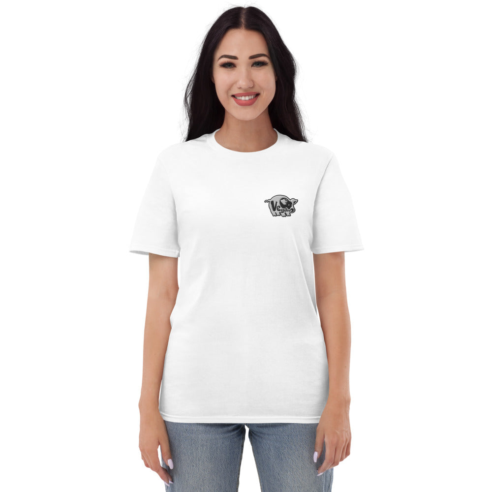 VEGAN Unisex Embroidered Short-Sleeve T-Shirt