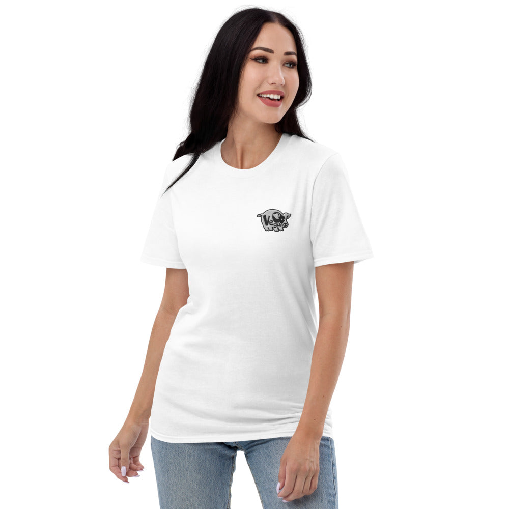 VEGAN Unisex Embroidered Short-Sleeve T-Shirt
