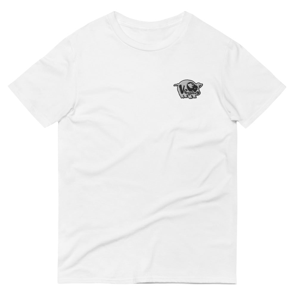 VEGAN Unisex Embroidered Short-Sleeve T-Shirt
