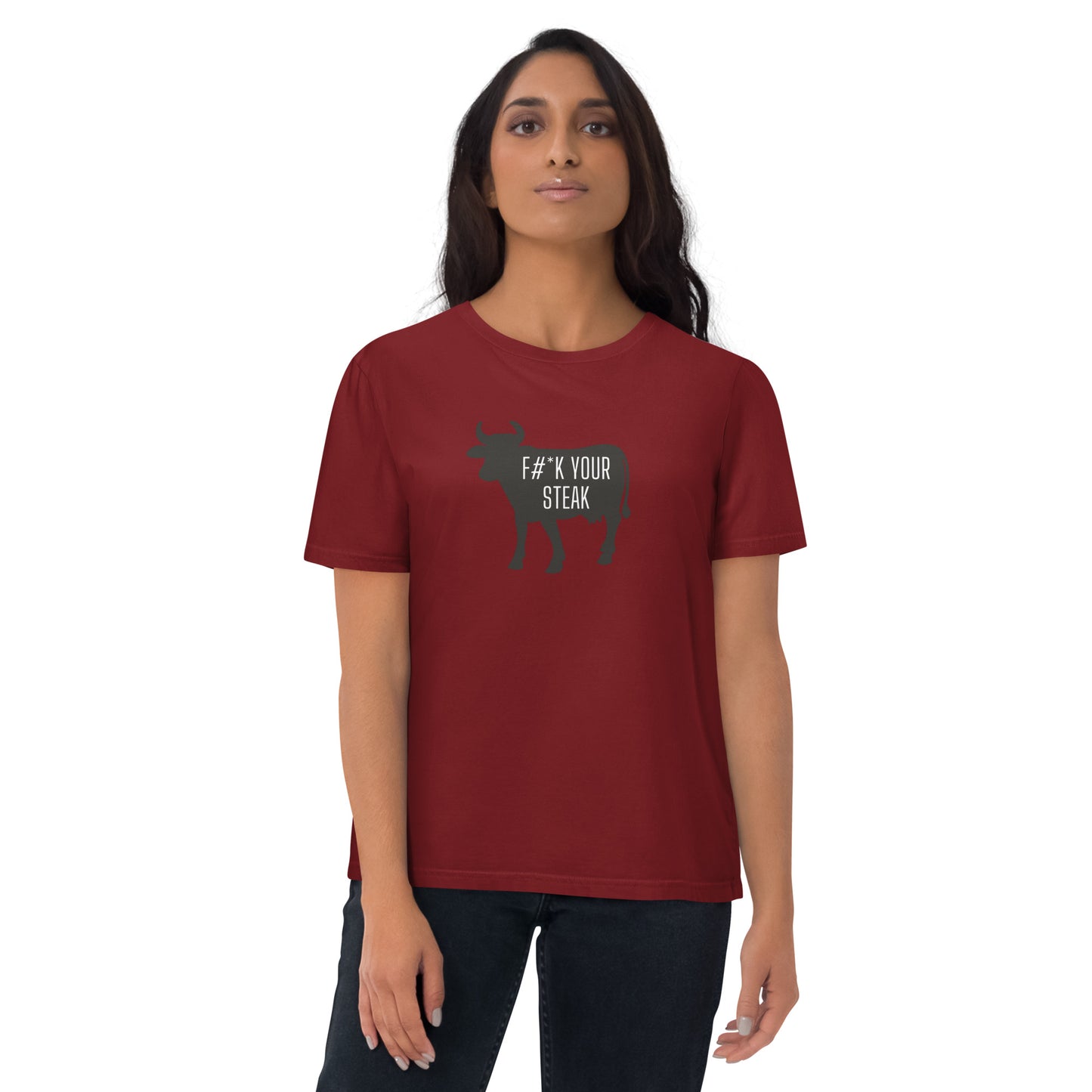 VEGAN " F&$K Your Steak" Unisex organic cotton t-shirt