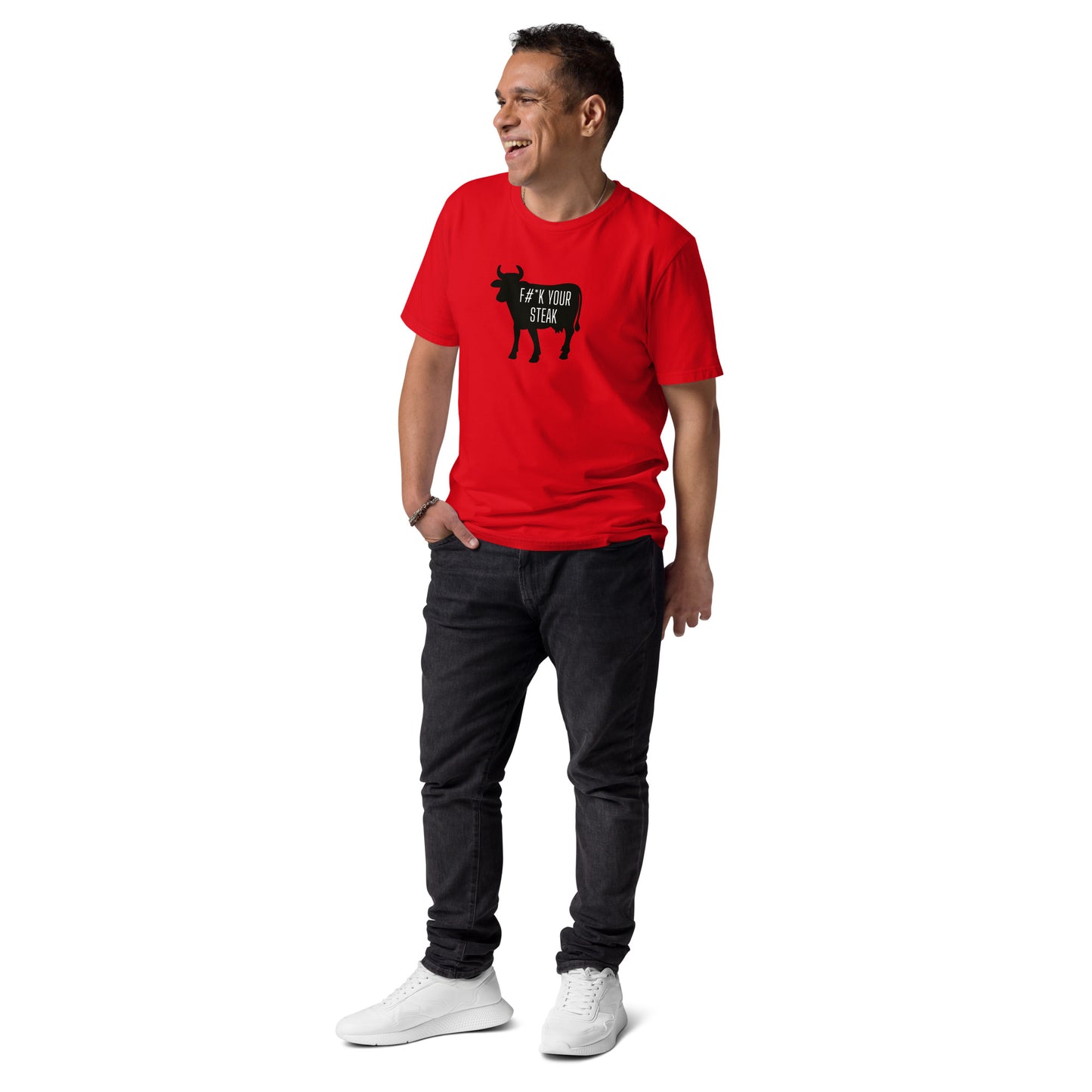 VEGAN " F&$K Your Steak" Unisex organic cotton t-shirt