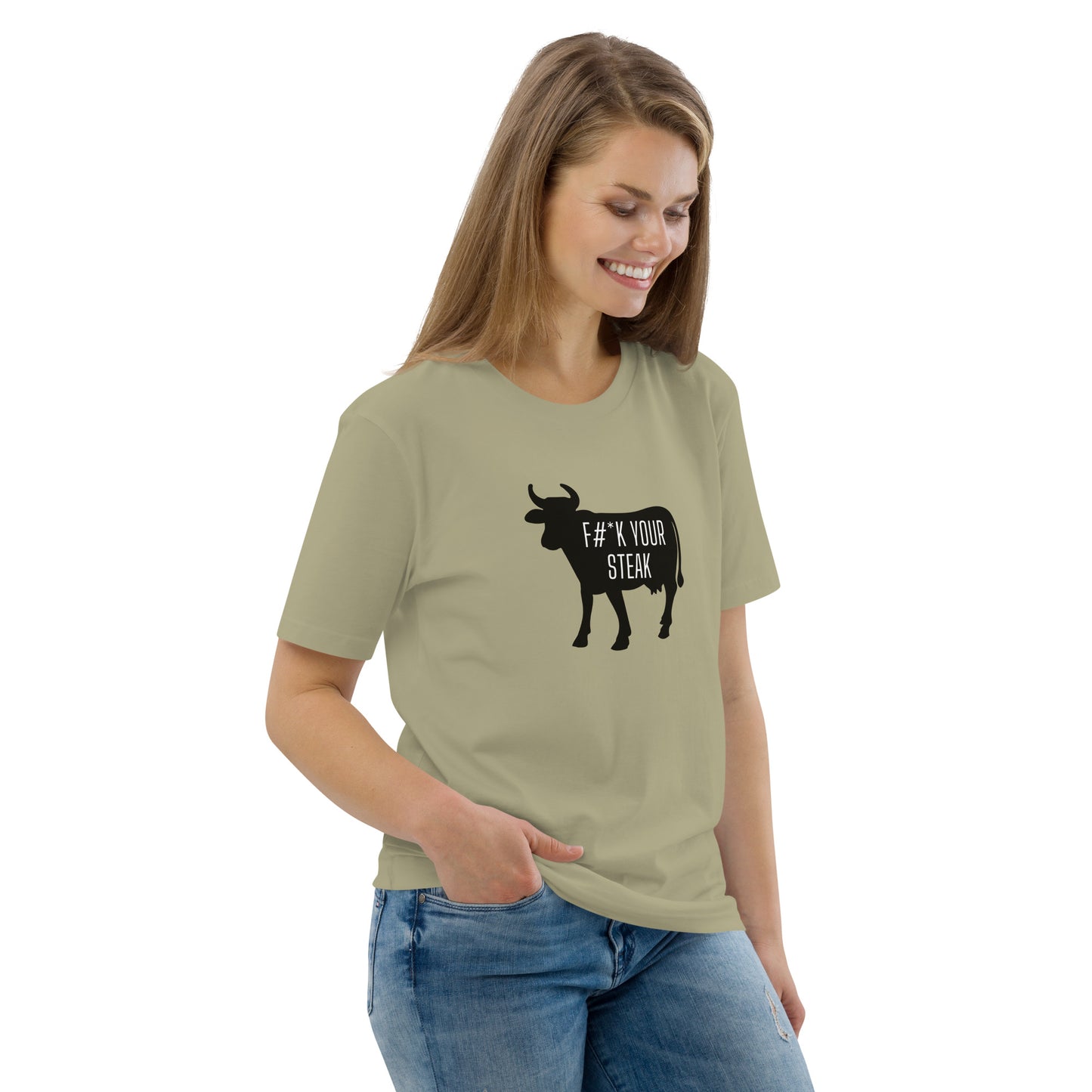 VEGAN " F&$K Your Steak" Unisex organic cotton t-shirt