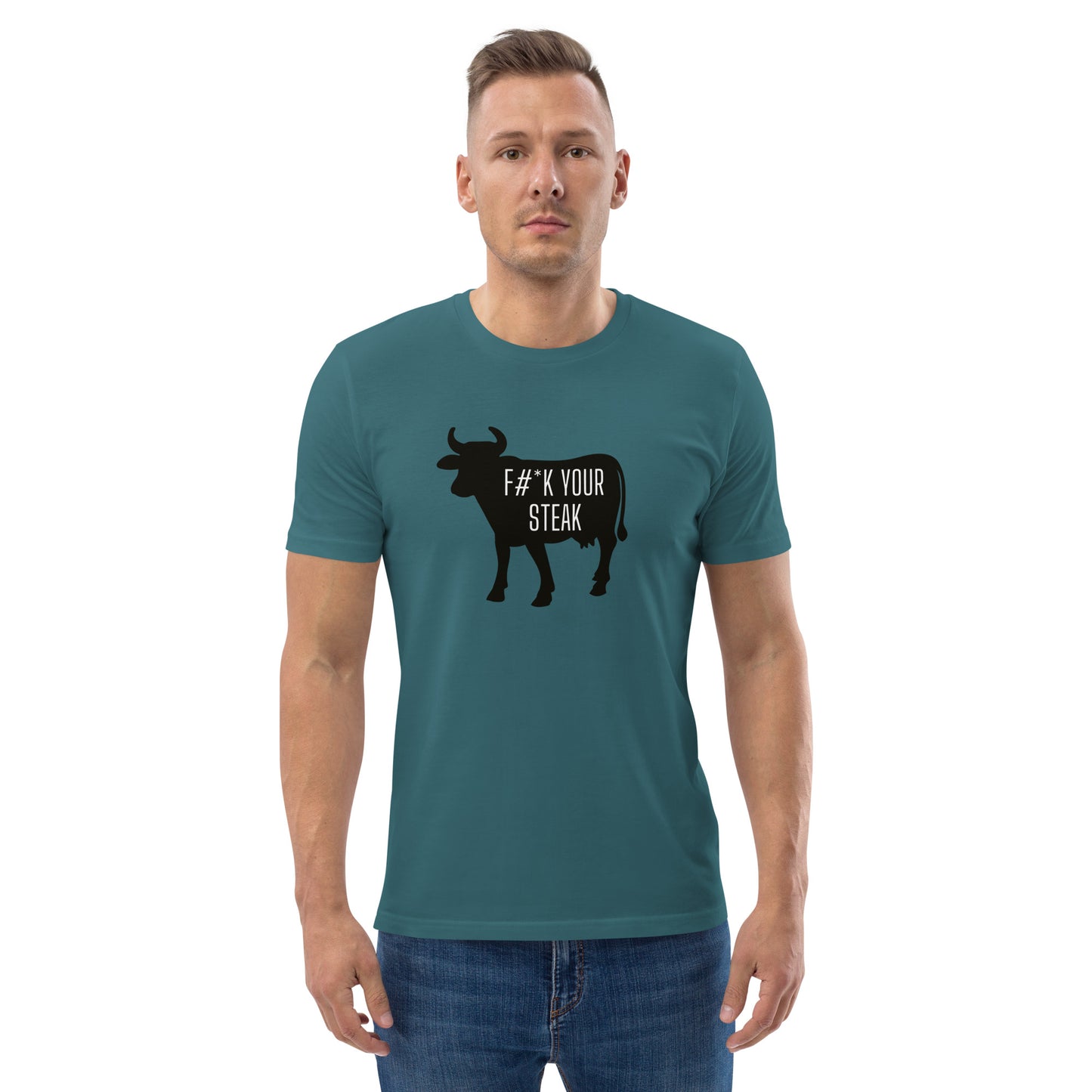 VEGAN " F&$K Your Steak" Unisex organic cotton t-shirt