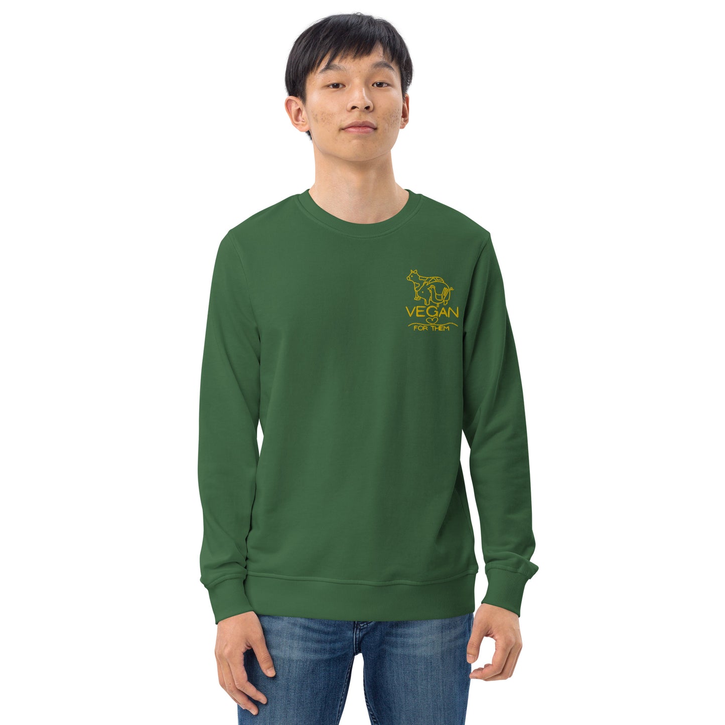 VEGAN For Them Embroidered Unisex Organic Sweatshirt