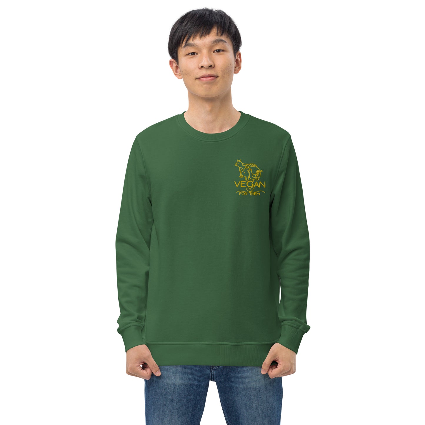 VEGAN For Them Embroidered Unisex Organic Sweatshirt