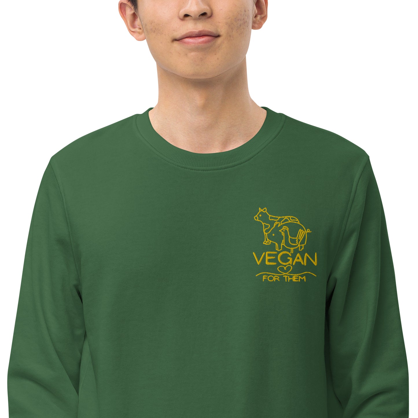 VEGAN For Them Embroidered Unisex Organic Sweatshirt