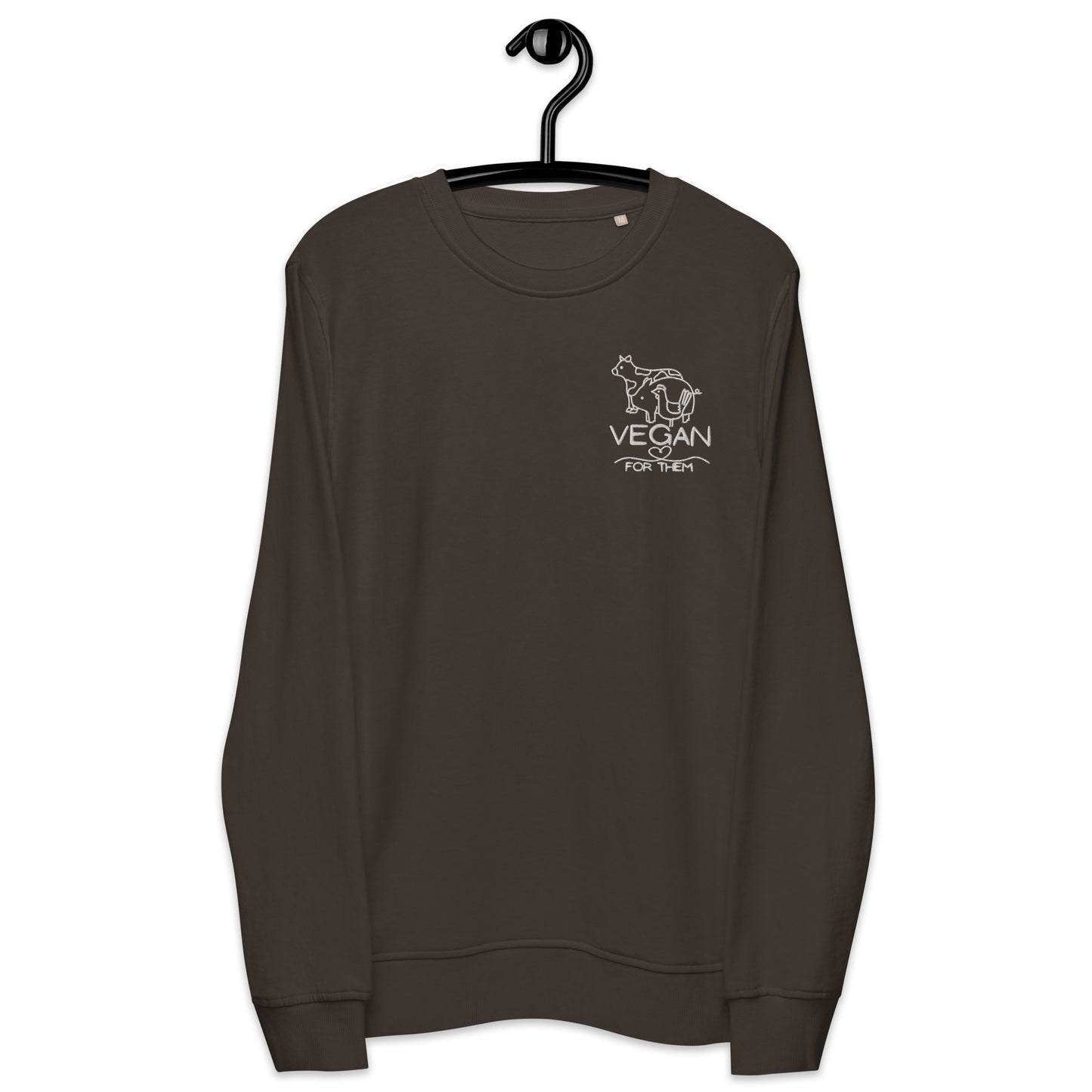 VEGAN For Them Embroidered Unisex Organic Sweatshirt