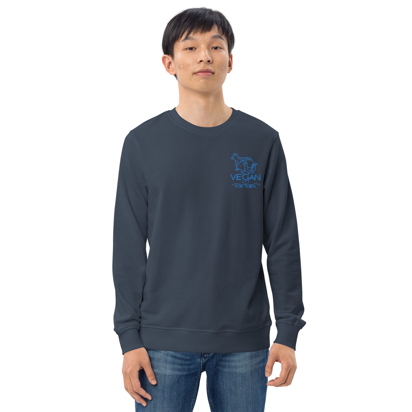 VEGAN For Them Embroidered Unisex Organic Sweatshirt