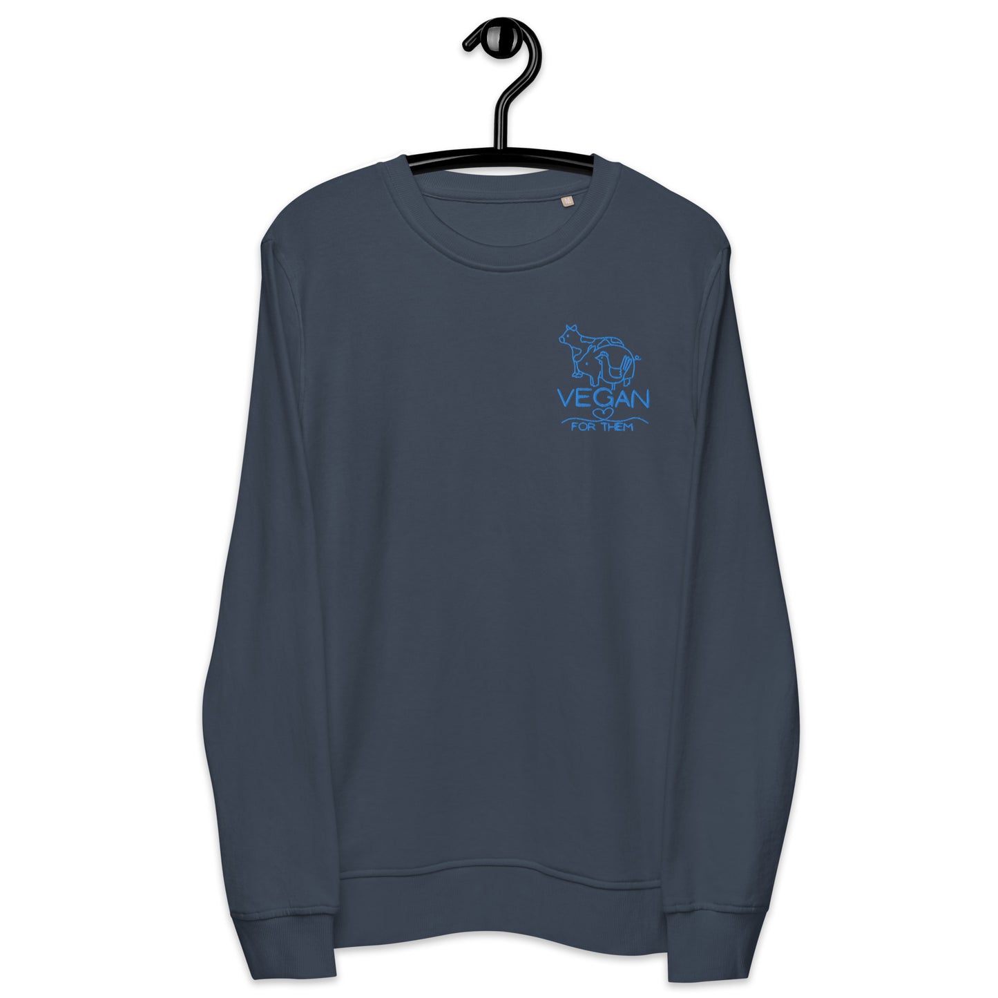 VEGAN For Them Embroidered Unisex Organic Sweatshirt