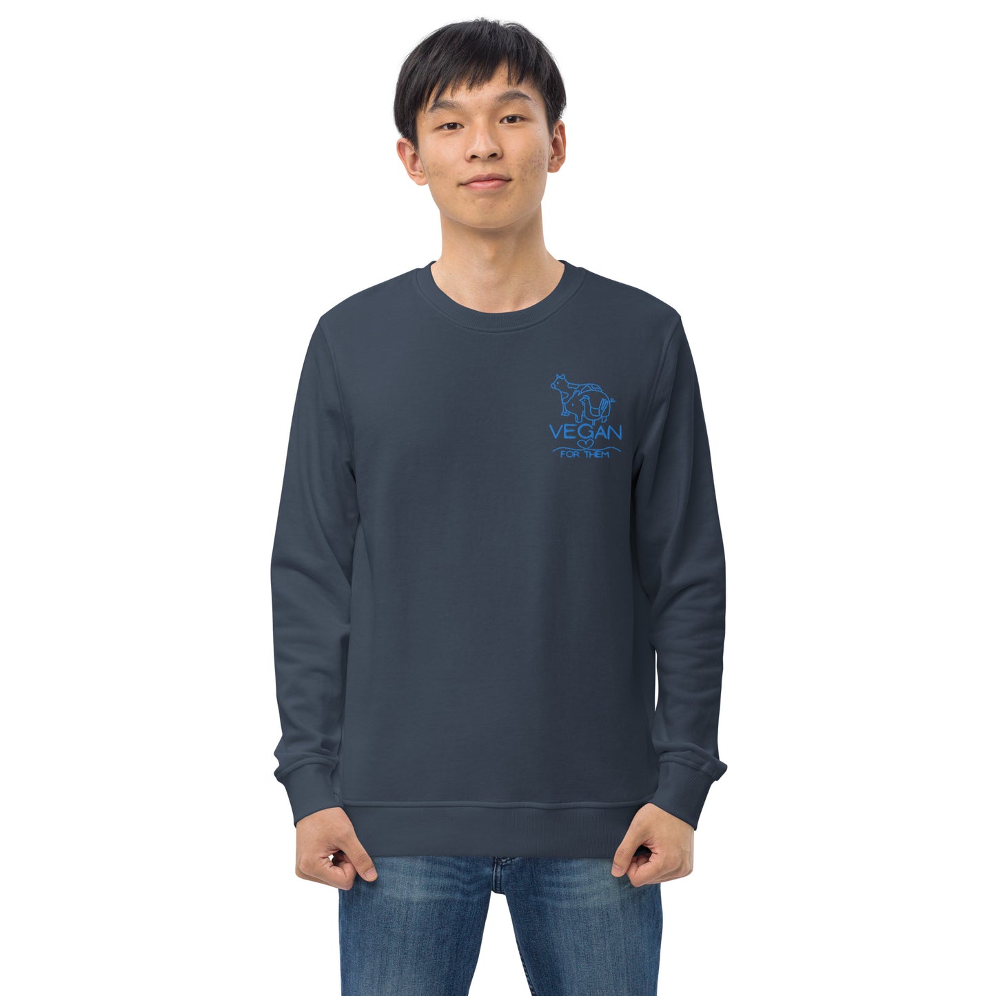 VEGAN For Them Embroidered Unisex Organic Sweatshirt