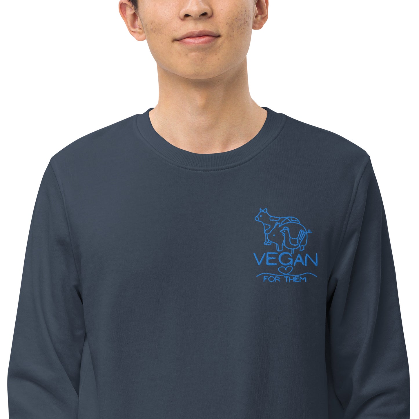 VEGAN For Them Embroidered Unisex Organic Sweatshirt