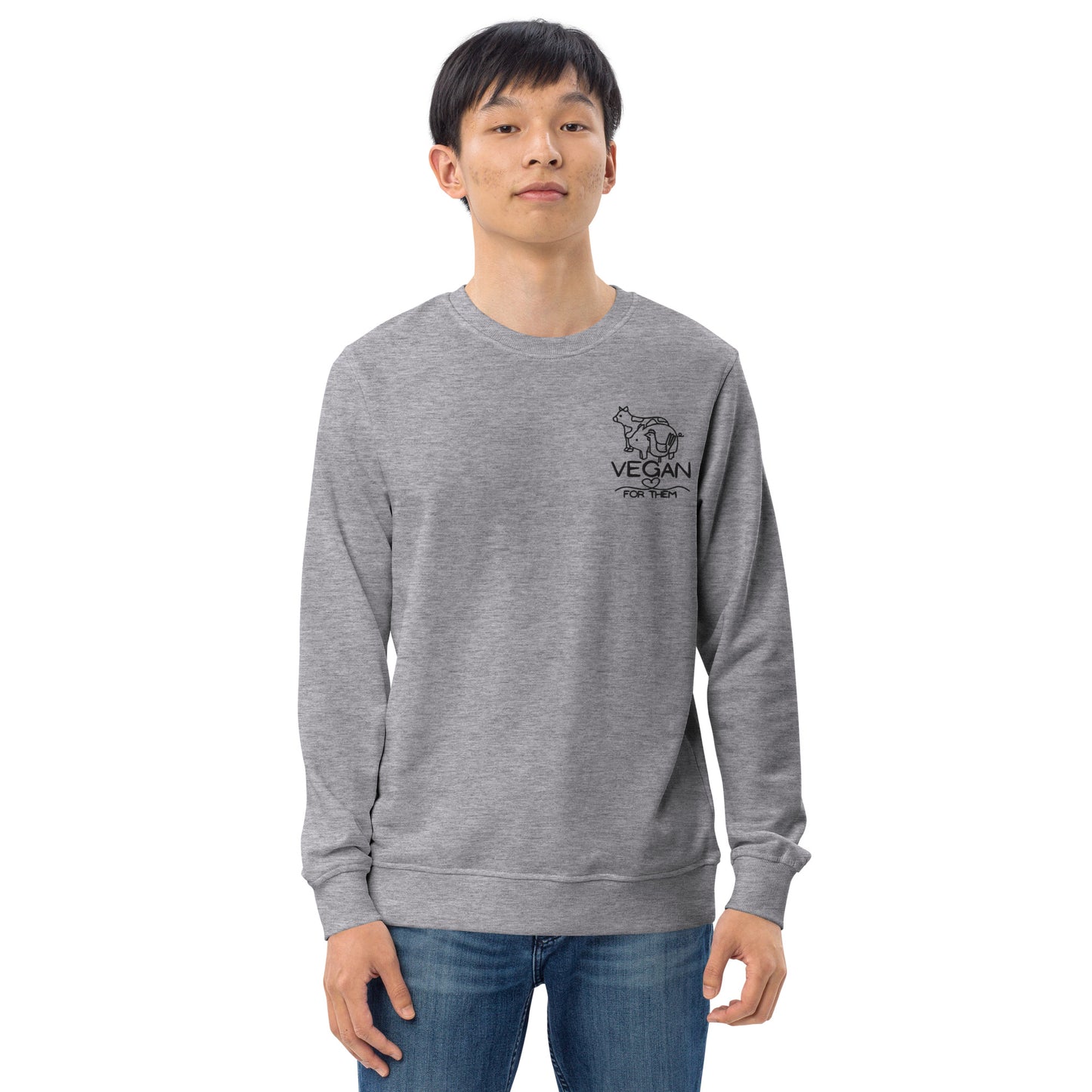 VEGAN For Them Embroidered Unisex Organic Sweatshirt
