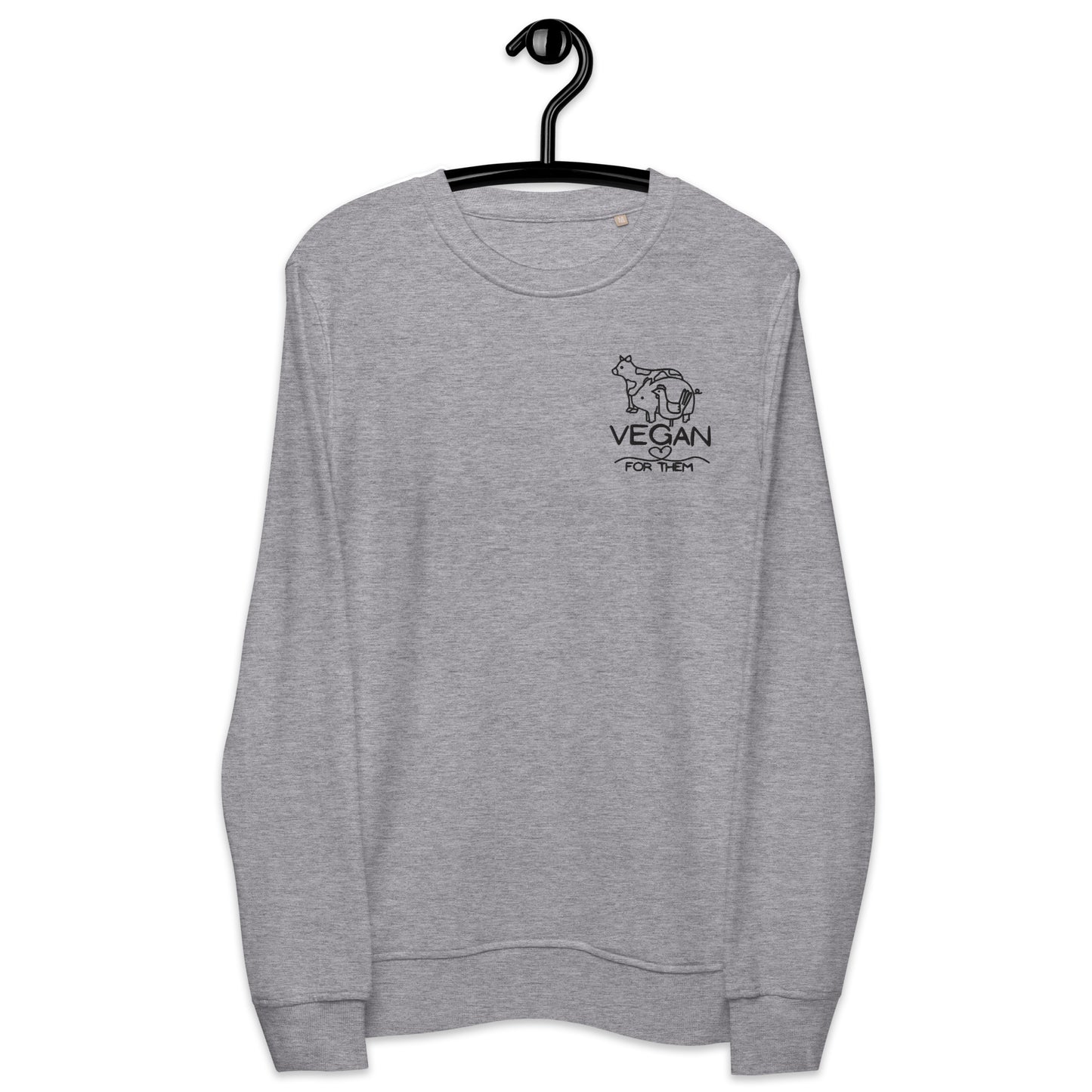 VEGAN For Them Embroidered Unisex Organic Sweatshirt