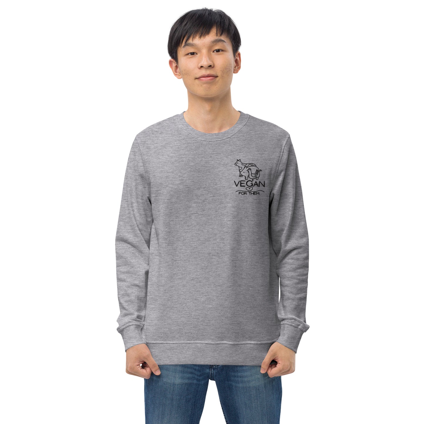 VEGAN For Them Embroidered Unisex Organic Sweatshirt