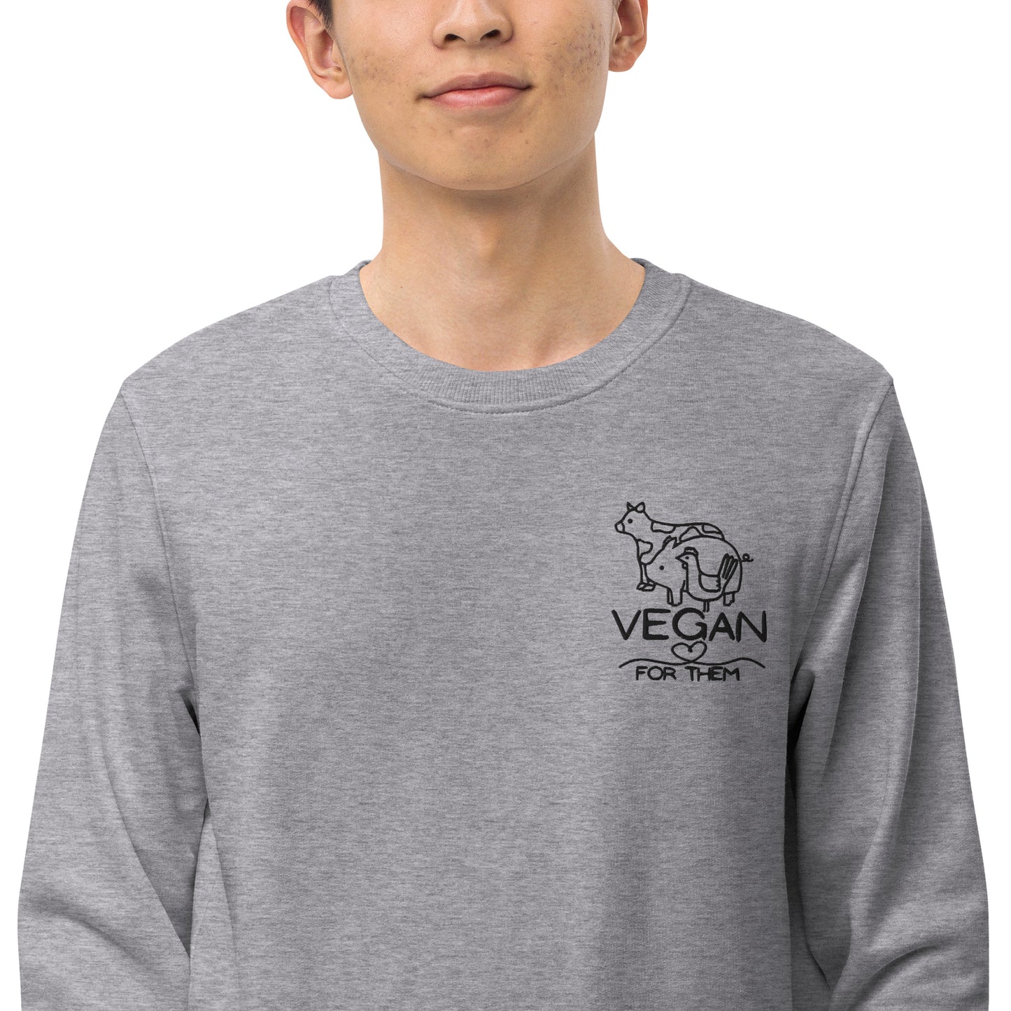 VEGAN For Them Embroidered Unisex Organic Sweatshirt