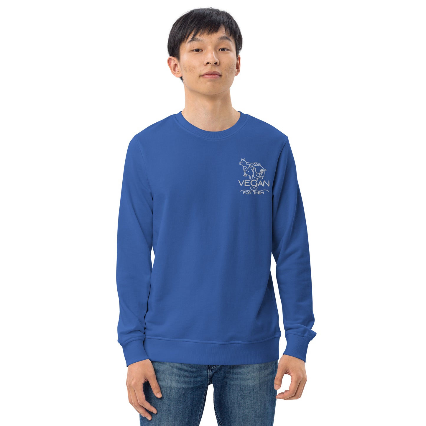 VEGAN For Them Embroidered Unisex Organic Sweatshirt