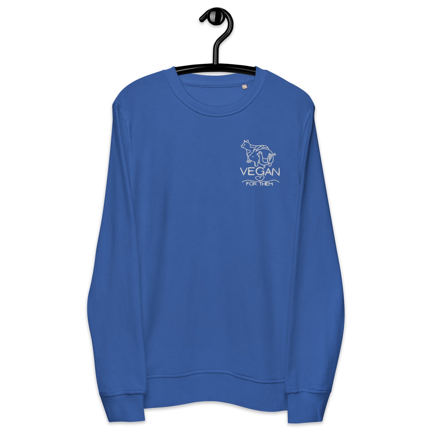 VEGAN For Them Embroidered Unisex Organic Sweatshirt