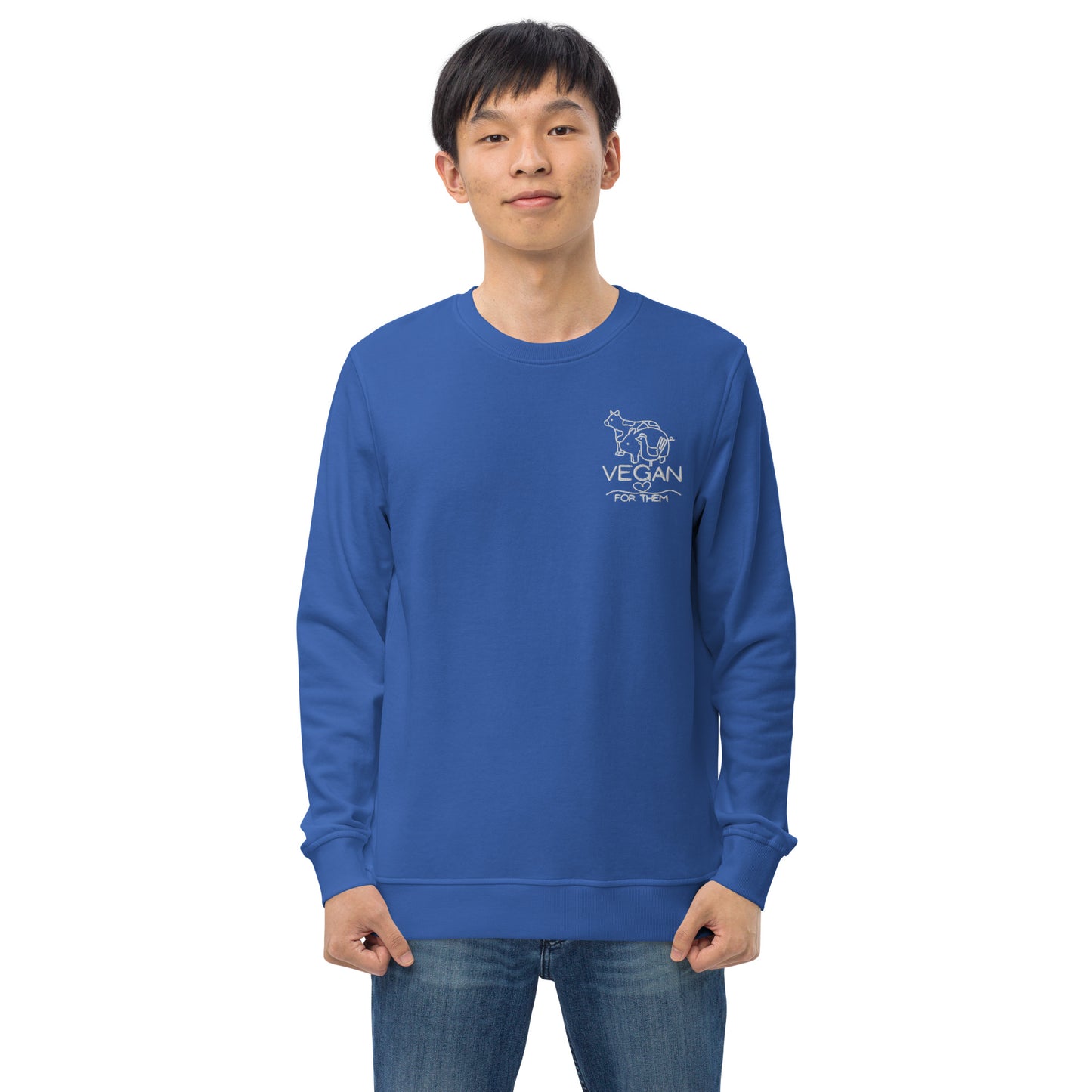 VEGAN For Them Embroidered Unisex Organic Sweatshirt