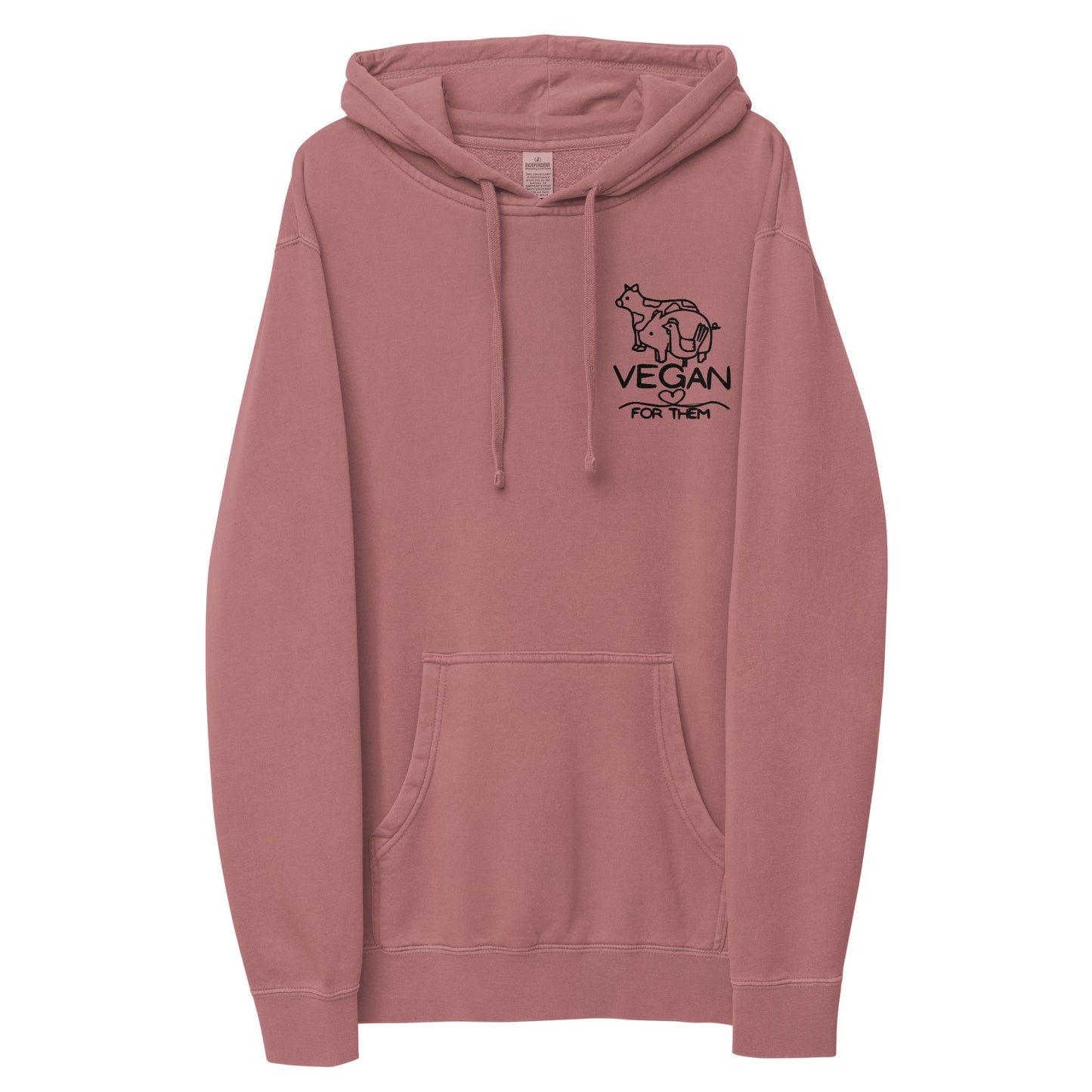 VEGAN For Them Unisex Pigment-Dyed Hoodie