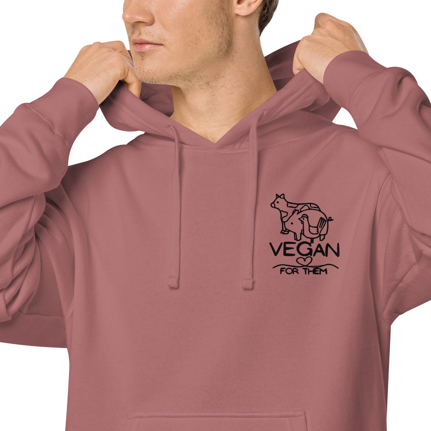 VEGAN For Them Unisex Pigment-Dyed Hoodie