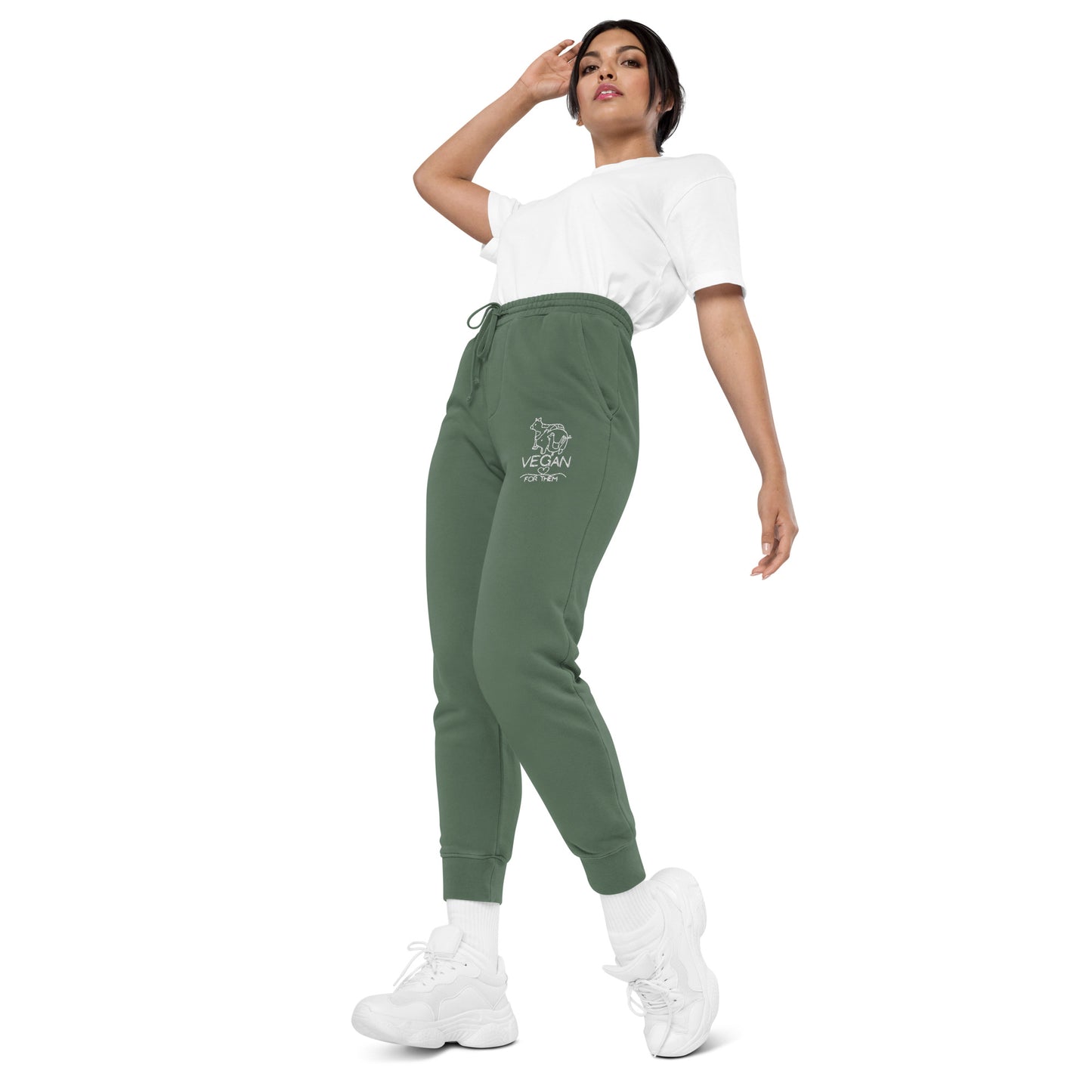 VEGAN For Them Unisex Pigment-Dyed Embroidered Sweatpants