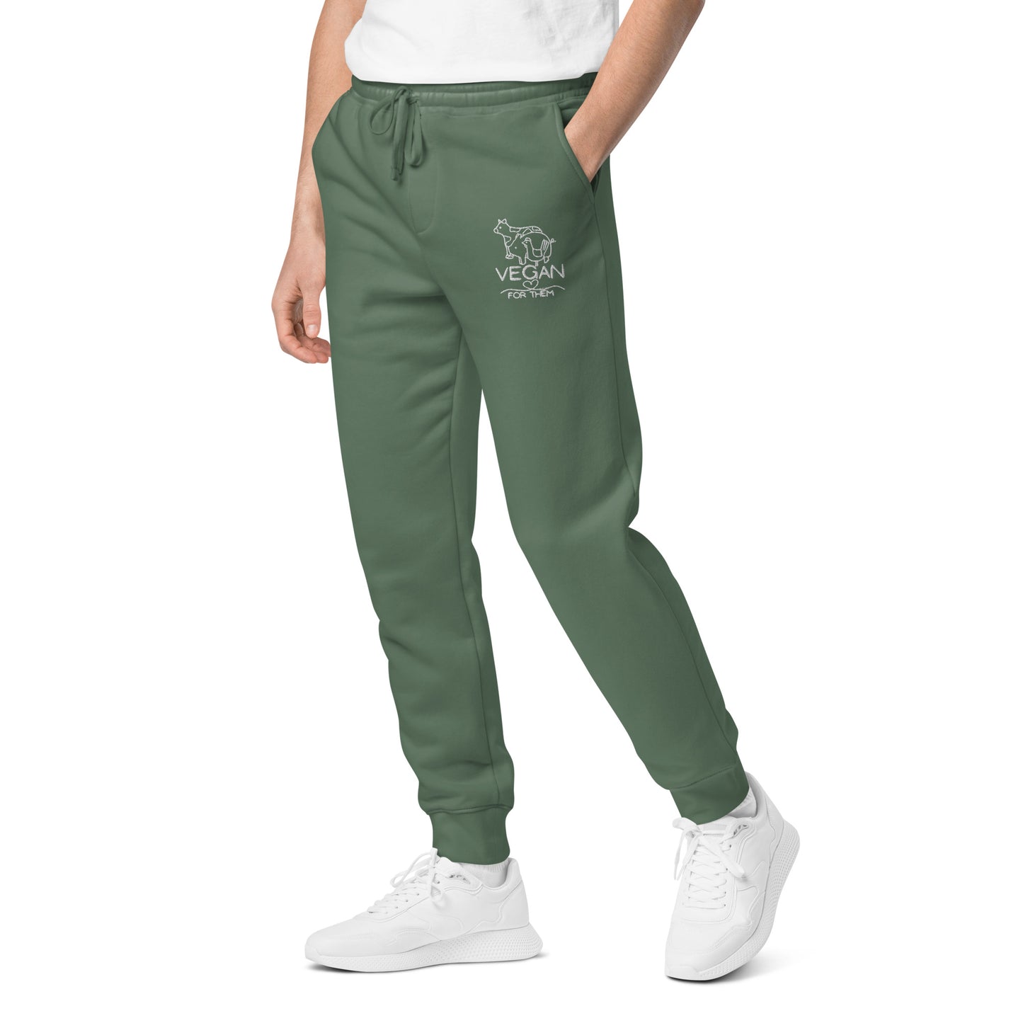 VEGAN For Them Unisex Pigment-Dyed Embroidered Sweatpants