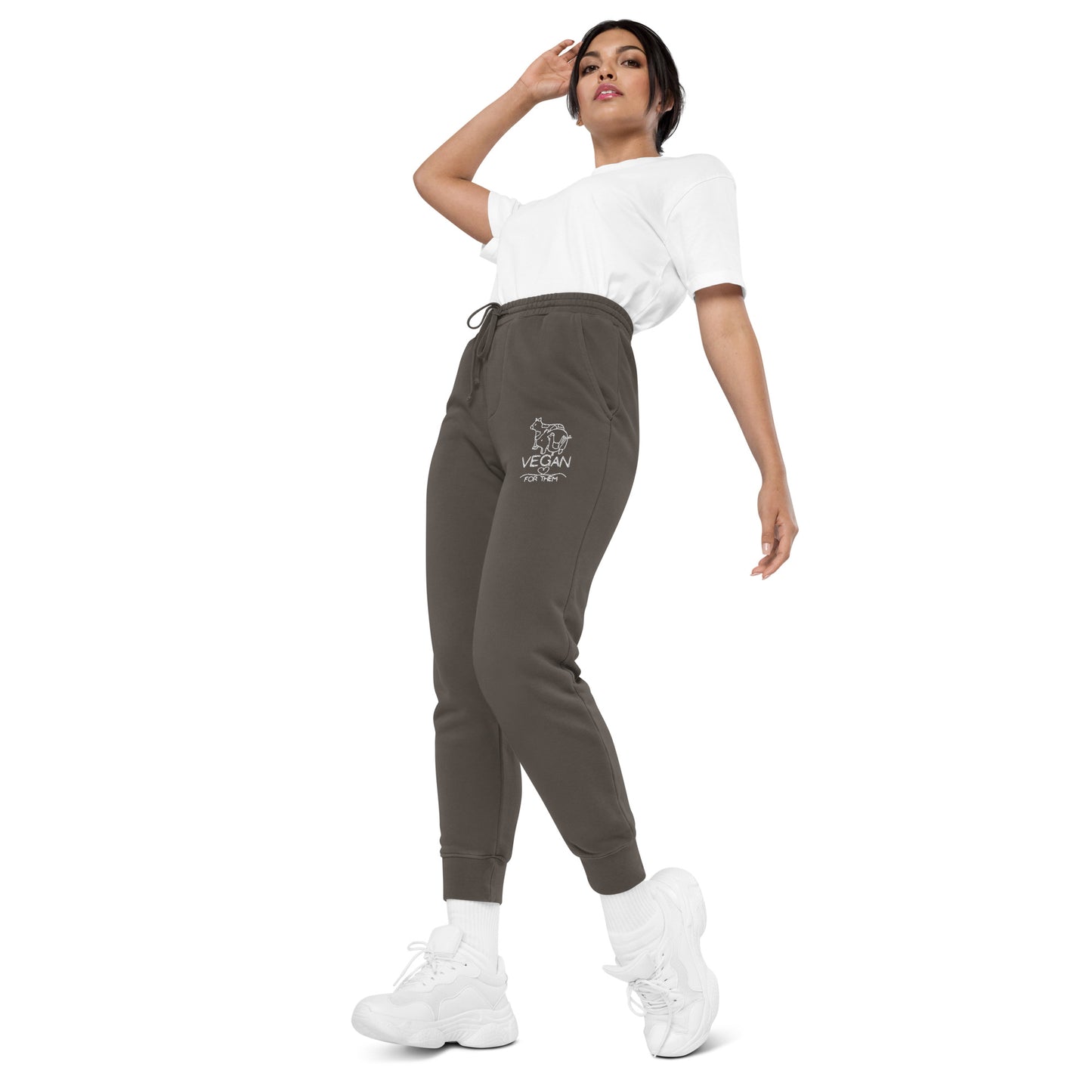VEGAN For Them Unisex Pigment-Dyed Embroidered Sweatpants