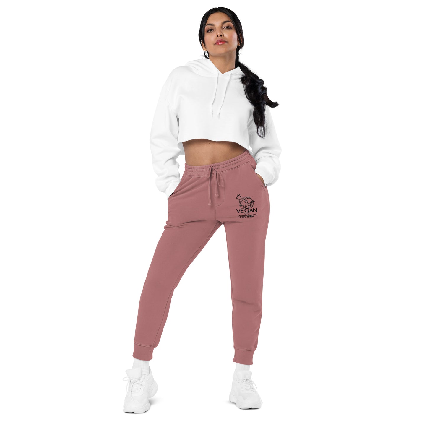 VEGAN For Them Unisex Pigment-Dyed Embroidered Sweatpants