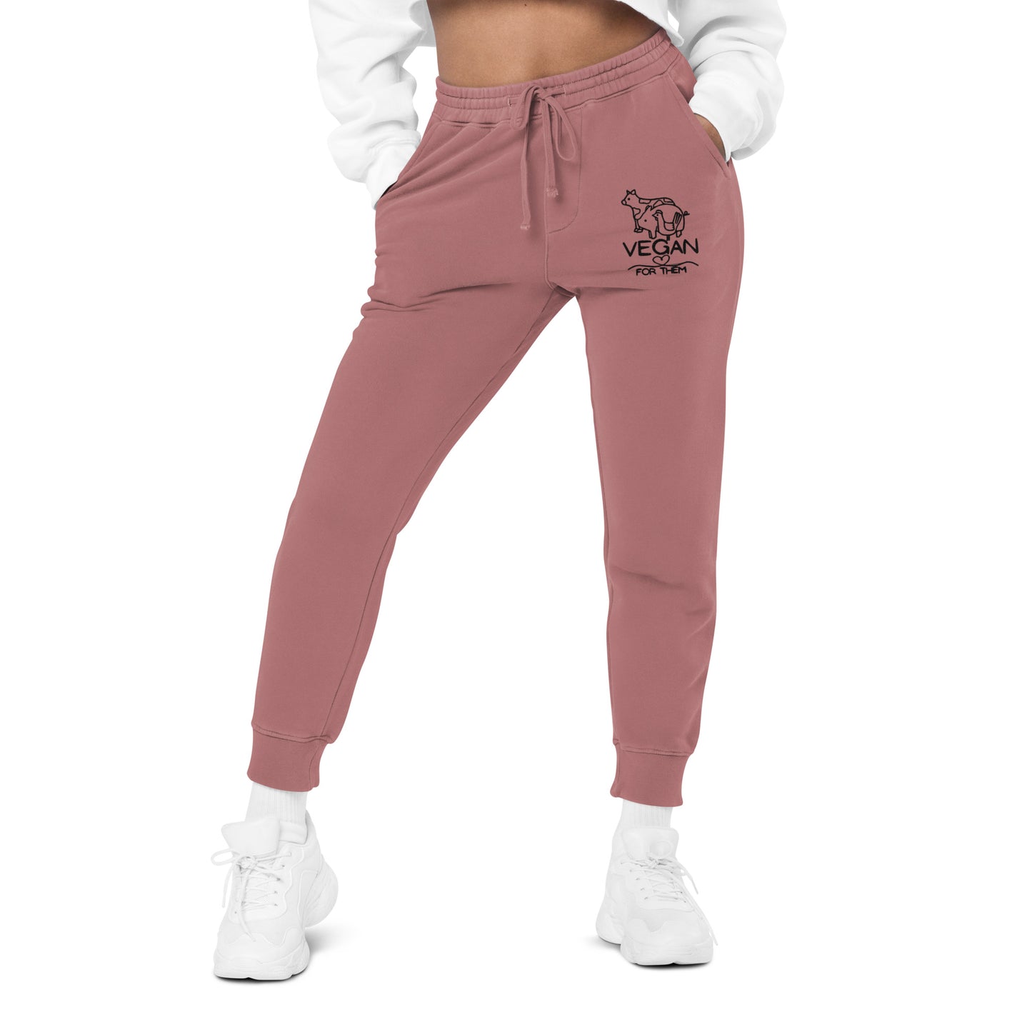 VEGAN For Them Unisex Pigment-Dyed Embroidered Sweatpants