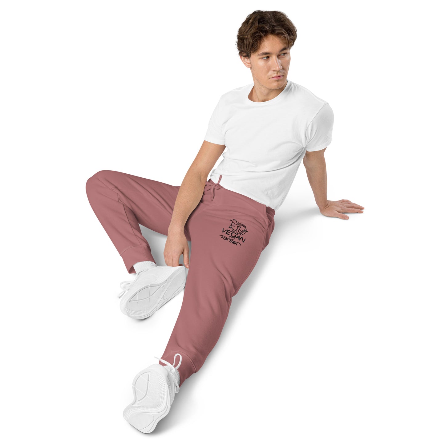VEGAN For Them Unisex Pigment-Dyed Embroidered Sweatpants