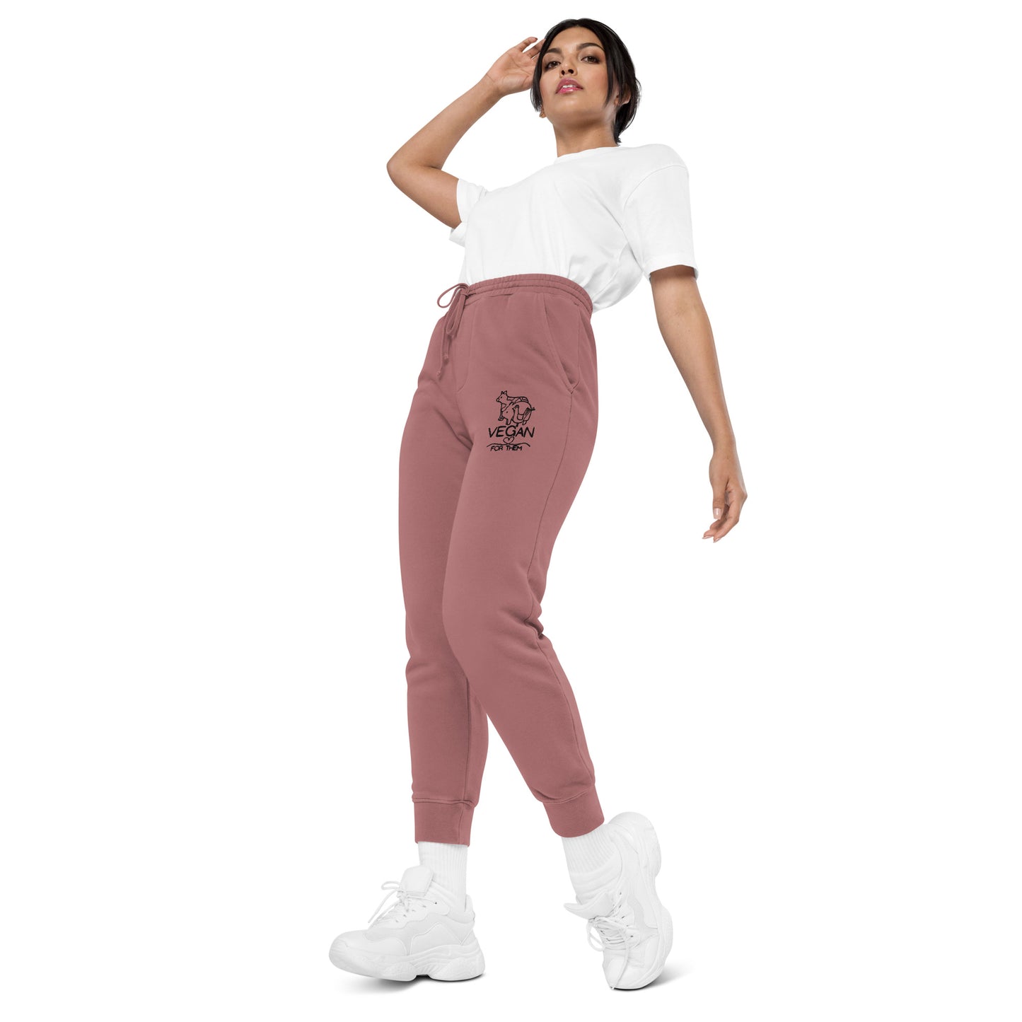 VEGAN For Them Unisex Pigment-Dyed Embroidered Sweatpants