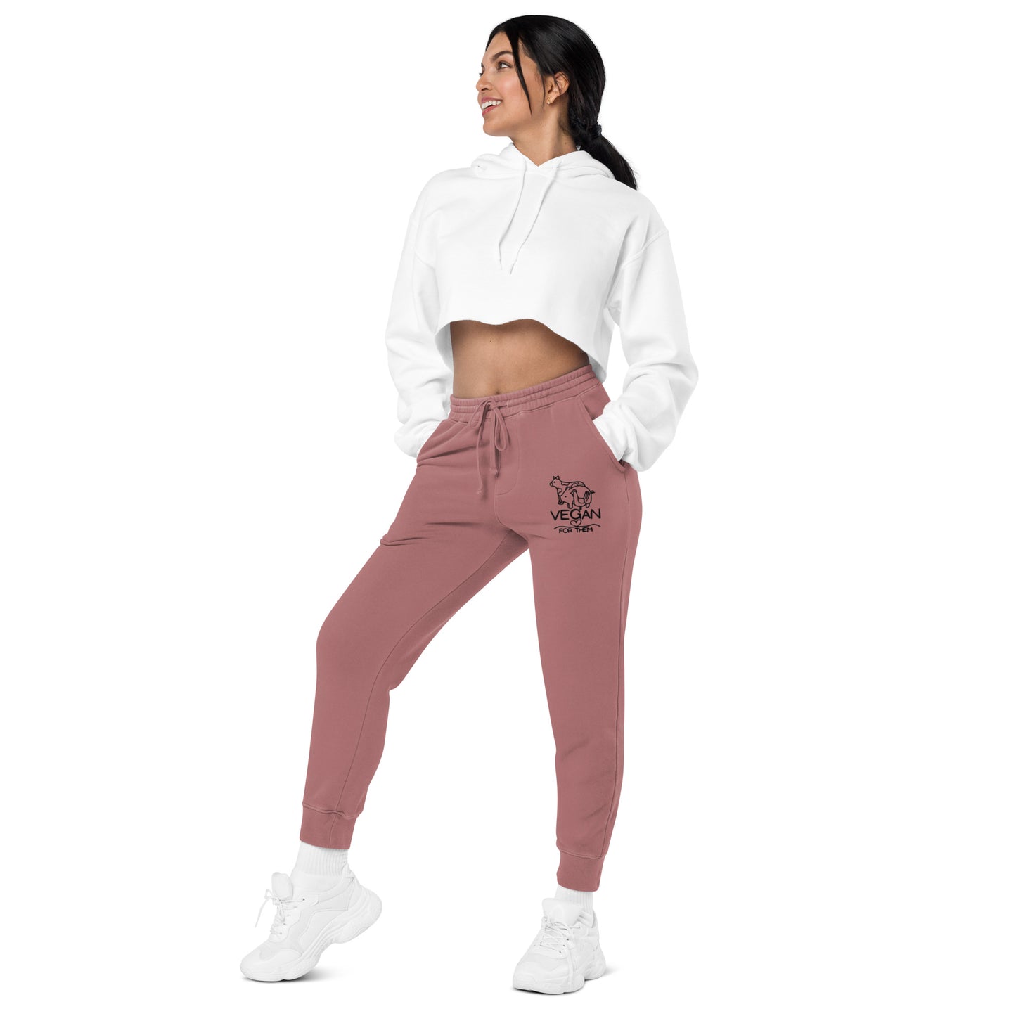 VEGAN For Them Unisex Pigment-Dyed Embroidered Sweatpants