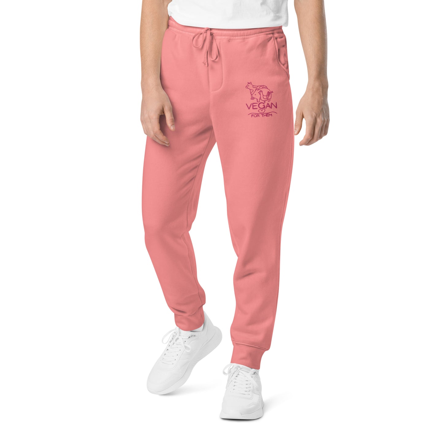 VEGAN For Them Unisex Pigment-Dyed Embroidered Sweatpants