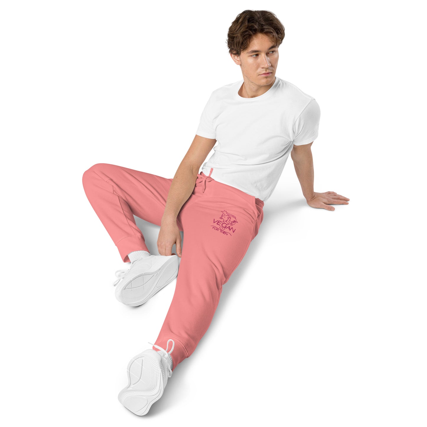 VEGAN For Them Unisex Pigment-Dyed Embroidered Sweatpants