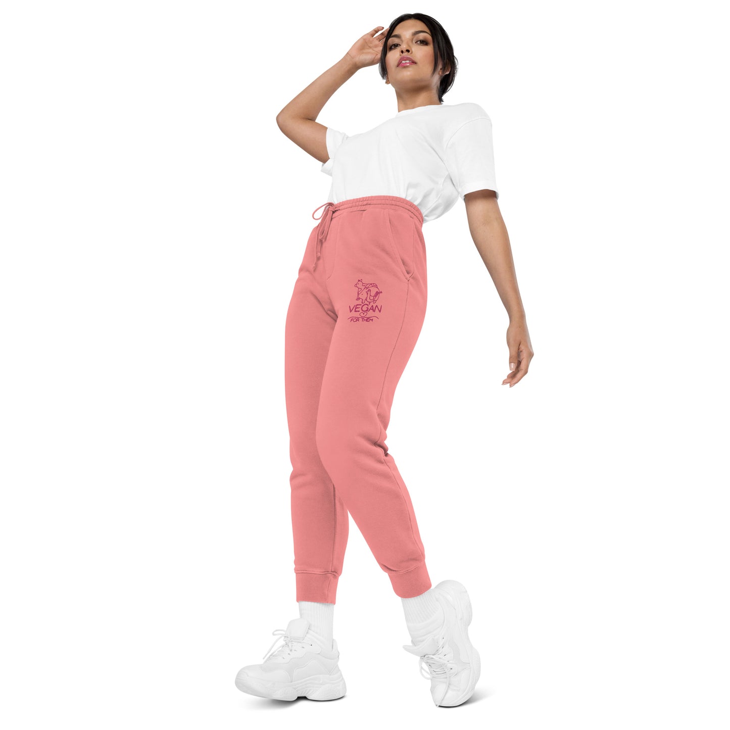 VEGAN For Them Unisex Pigment-Dyed Embroidered Sweatpants