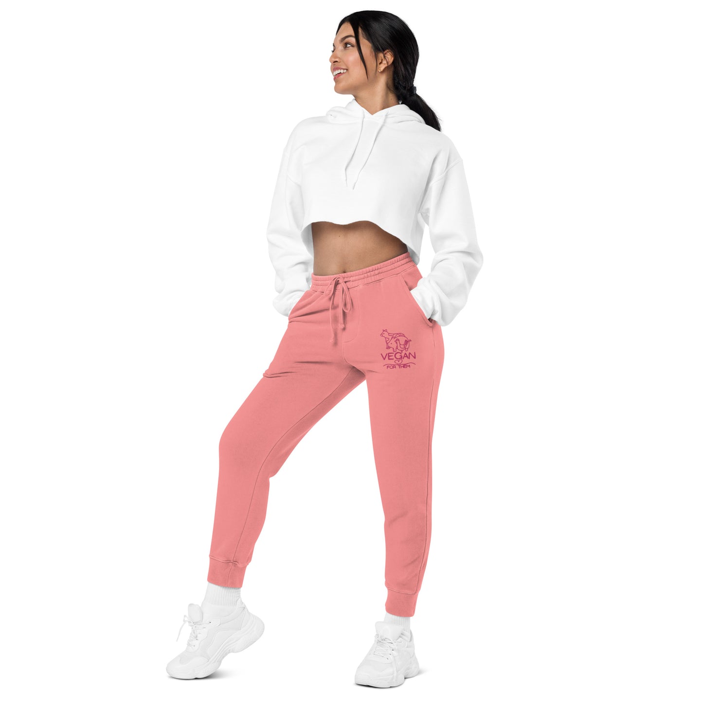 VEGAN For Them Unisex Pigment-Dyed Embroidered Sweatpants