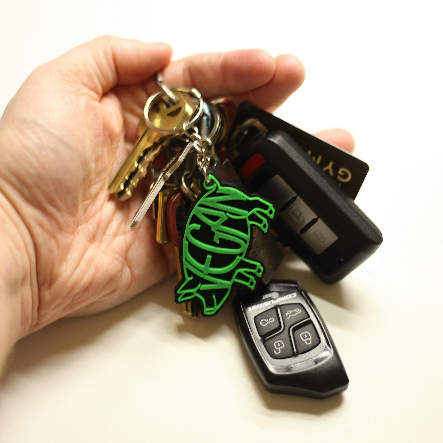 Vegan 3D Pig Keychain - Animal Rights Activist Accessory