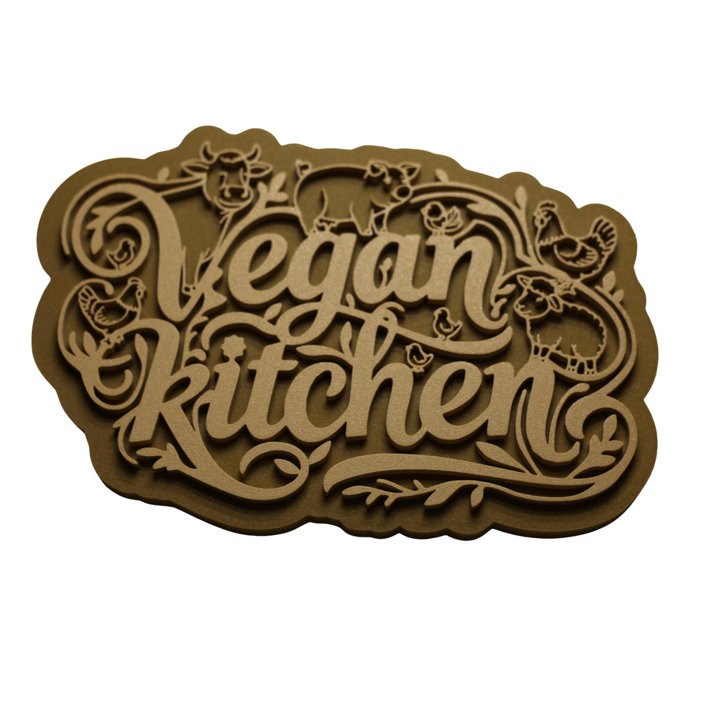Vegan Kitchen Wall Sign Home Decor