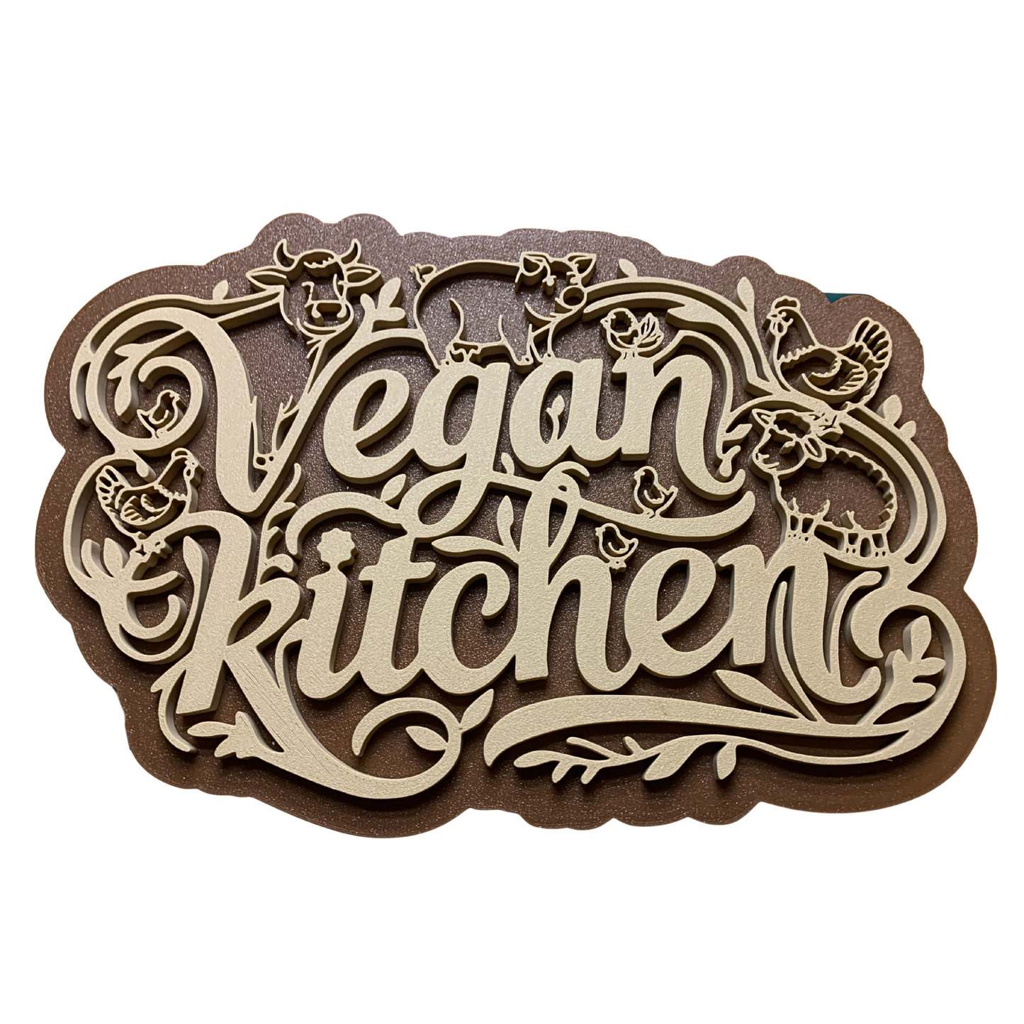 Vegan Kitchen Wall Sign Home Decor