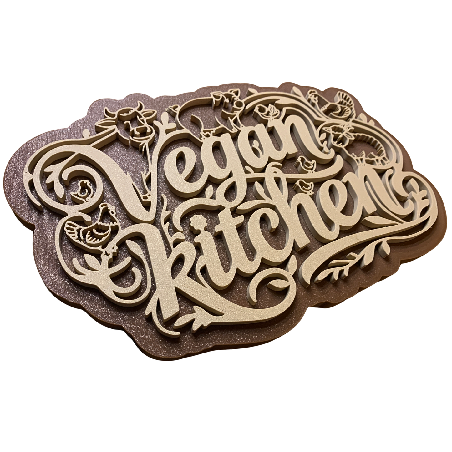 Vegan Kitchen Wall Sign Home Decor