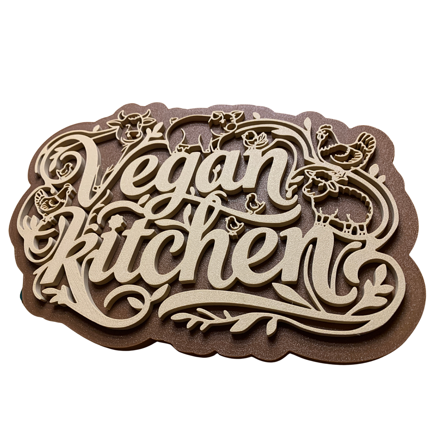 Vegan Kitchen Wall Sign Home Decor
