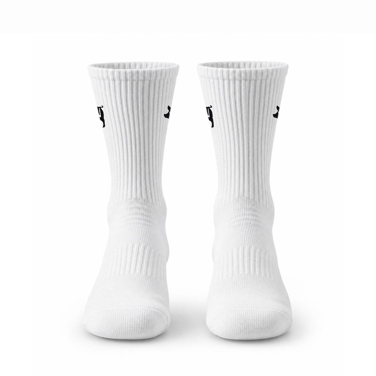 VEGAN Embroidered Cotton Crew Socks