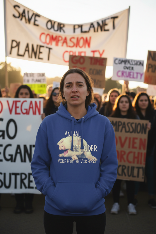 VEGAN " Animal Defender" Unisex Premium Hoodie
