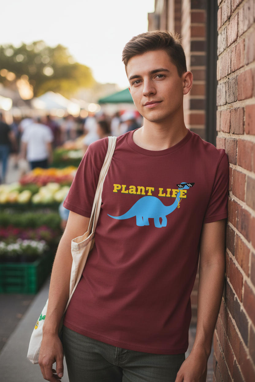 Burgundy Plant Life Tee