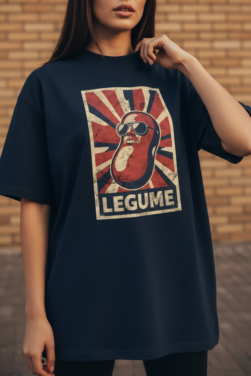 LEGUME Premium Organic Oversized High Neck T-shirt