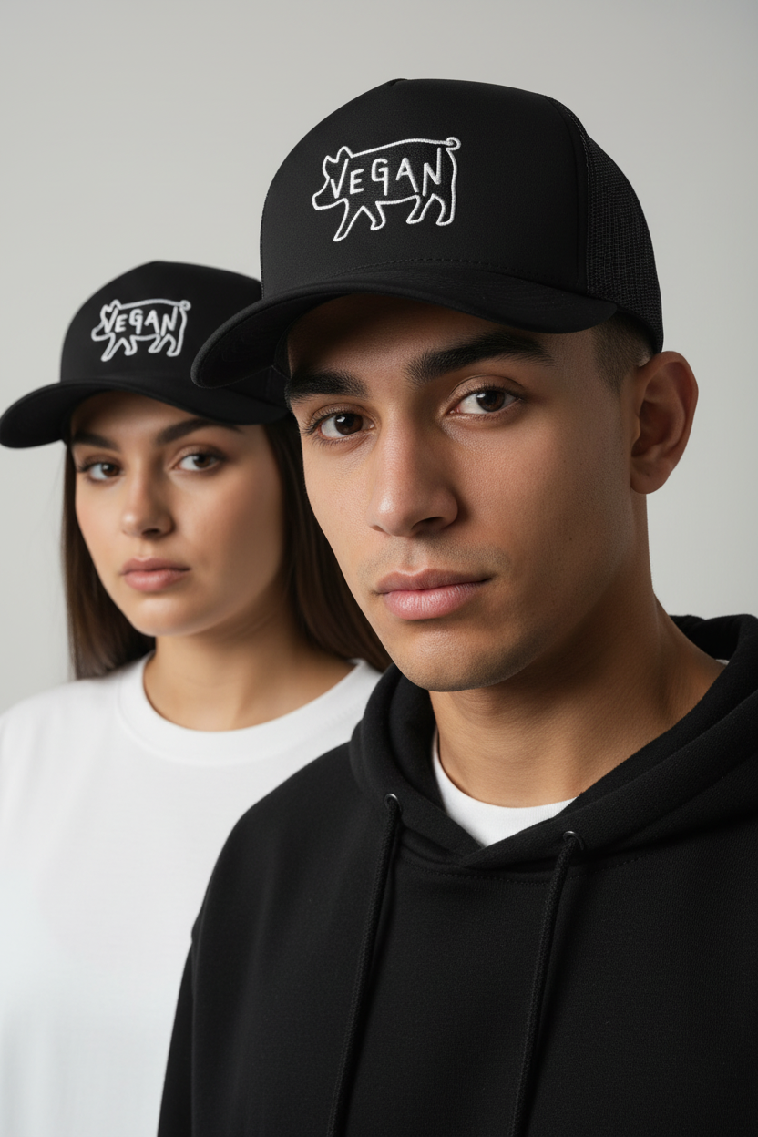 VEGAN Embroidered Trucker Cap